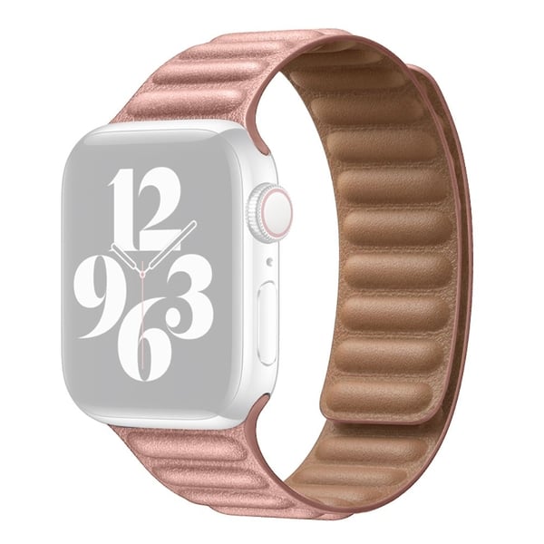 Urrem i ægte læder til Apple Watch Series 8 (41mm) - Lyserød Urrem i ægte læder til Apple Watch Series 8 (41mm) - Lyserød