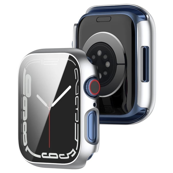 Apple Watch (41 mm) 2-i-1-deksel med skjermbeskytter i herdet glass - Sølv