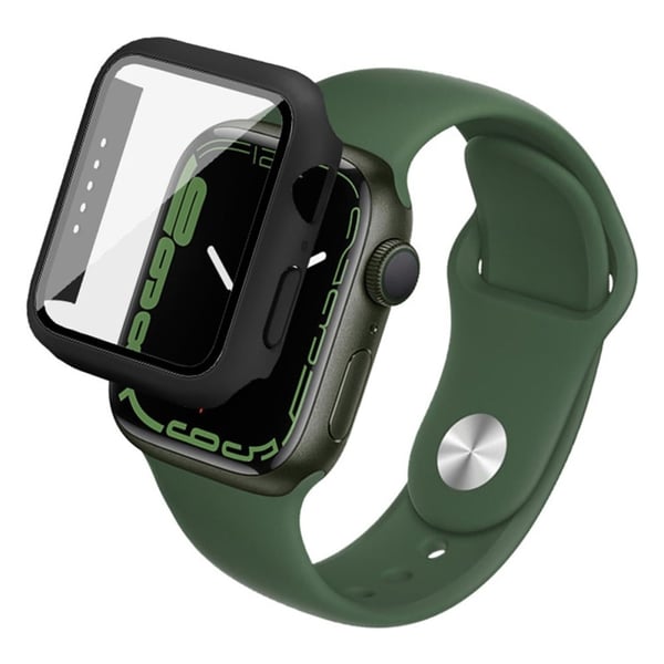 IMAK Apple Watch (41 mm) deksel med HD-herdet glass - Svart