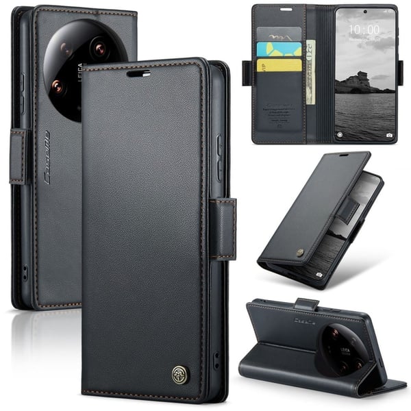 CaseMe Xiaomi 14 Ultra smooth etui - Sort