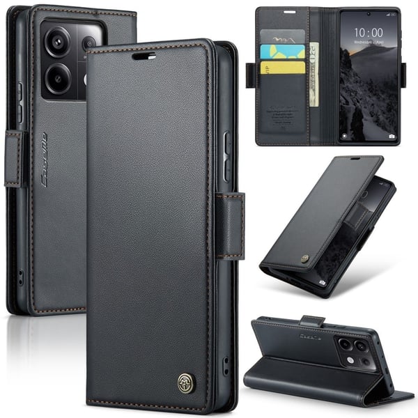 CaseMe Xiaomi Redmi Note 13 Pro / Xiaomi Poco X6 smooth etui - Sort