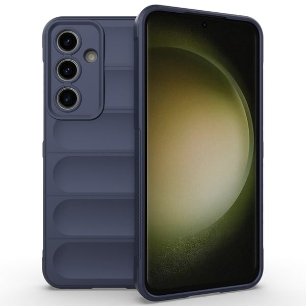 Blødt grebsformet Samsung Galaxy S24 FE cover - Mørkeblå