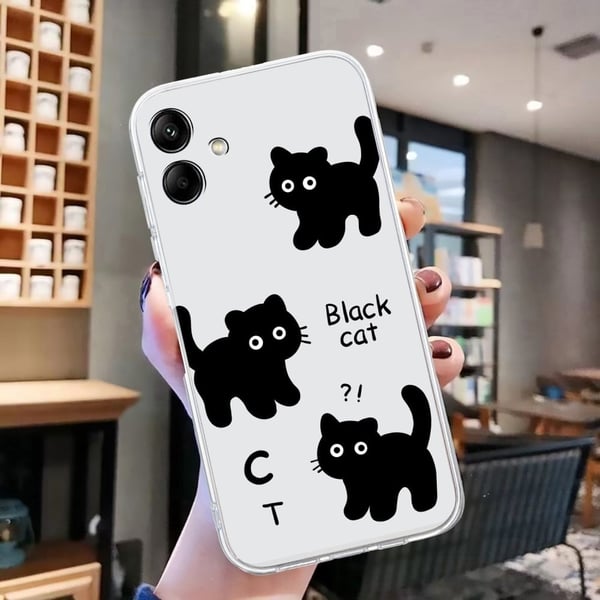 Imagine Samsung Galaxy A06 skal - 3 Svarta Katter