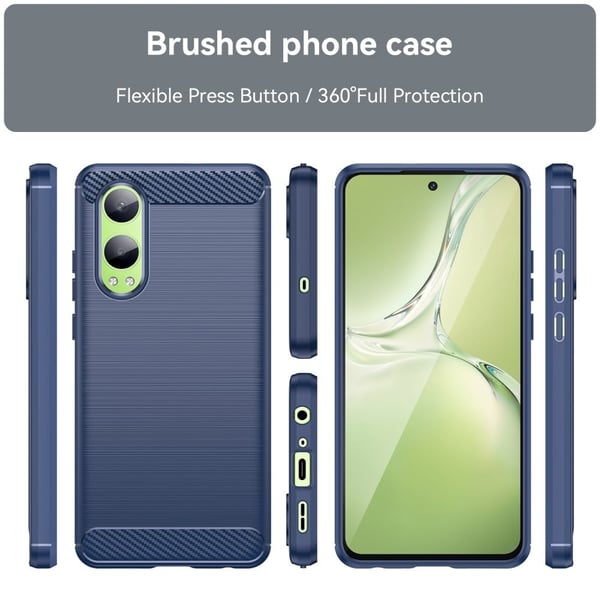 Carbon Flex Oppo K12x / OnePlus Nord CE4 Lite deksel - Blå