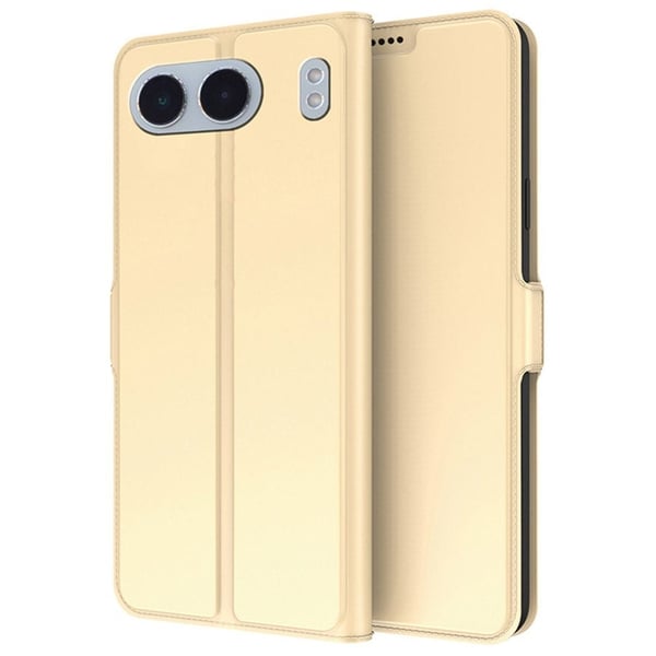 Glatt og tynt premium PU-skinnetui for OnePlus Nord 4 - Gull Glatt og tynt premium PU-skinnetui for OnePlus Nord 4 - Gull