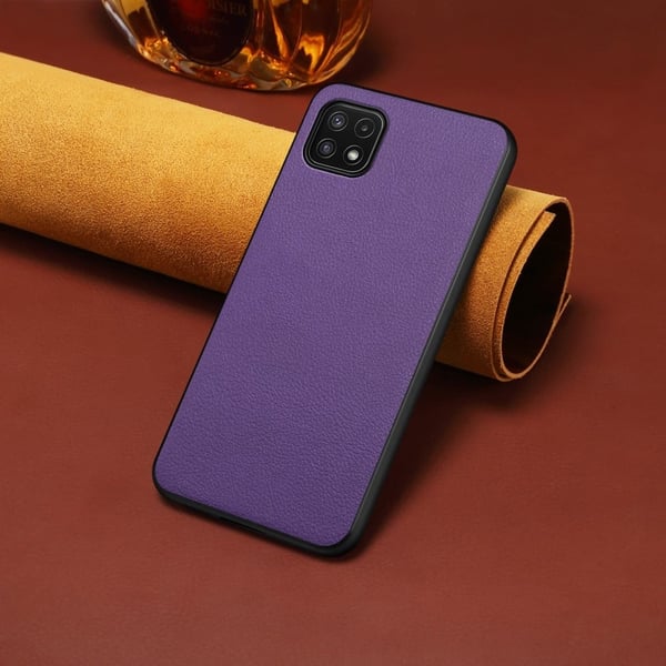 Matt og elegant Samsung Galaxy A22 5G-deksel med struktur - Lilla