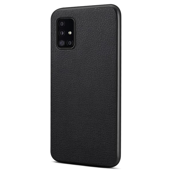 Matt og elegant Samsung Galaxy A51-deksel med struktur - Svart