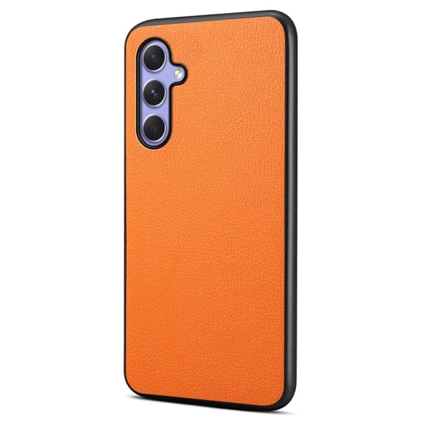 Matt og elegant Samsung Galaxy A54-deksel med struktur - Oransje