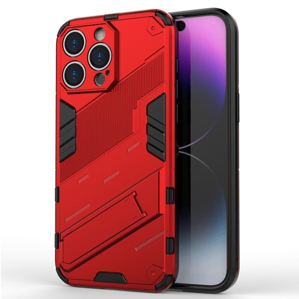 Stødsikkert moderne iPhone 16 Pro hybridcover - Rød