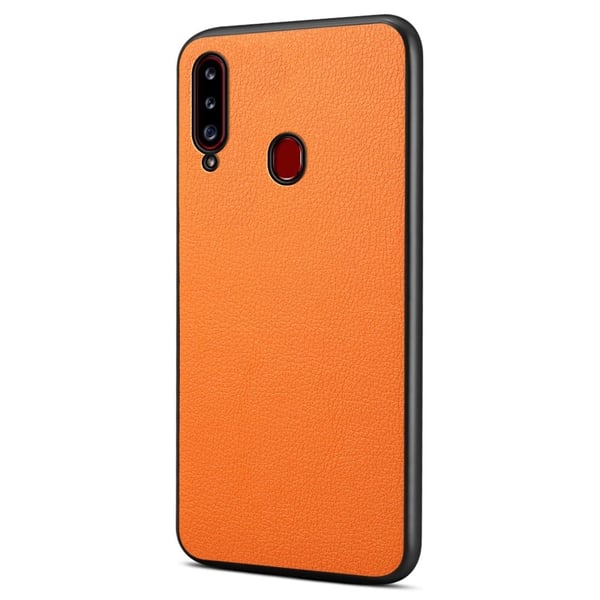 Matta ja tyylikäs kuvioitu Samsung Galaxy A20s suojakuori - Oranssi
