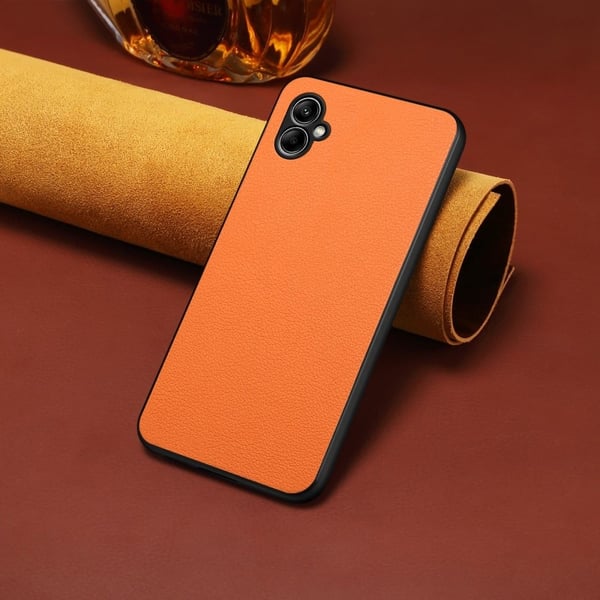 Matt og elegant Samsung Galaxy A05-deksel med struktur - Oransje