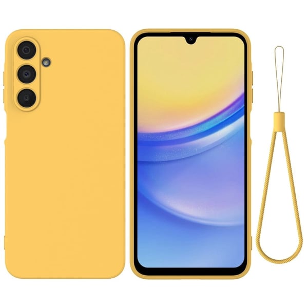 Matt flytende silikondeksel for Samsung Galaxy A16 - Gul