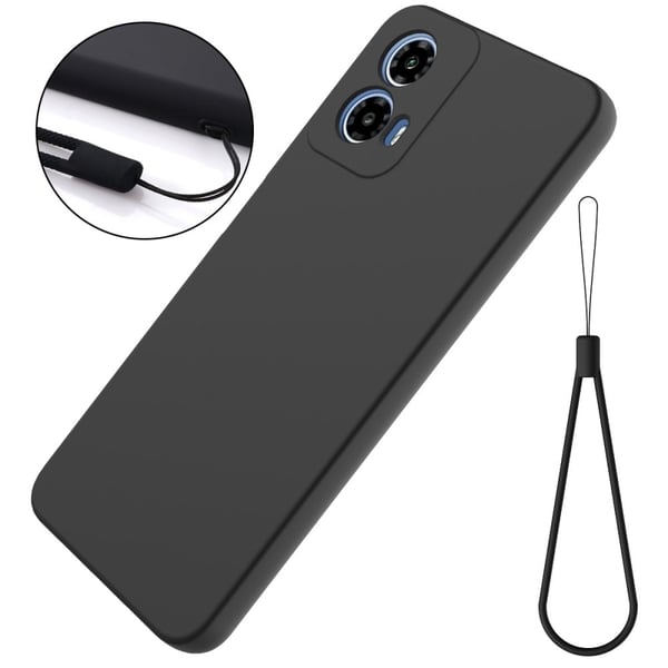 Matt flytende silikondeksel for Motorola Moto G45 - Svart