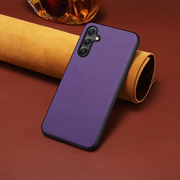 Matt og elegant Samsung Galaxy A24 4G-deksel med struktur - Lilla