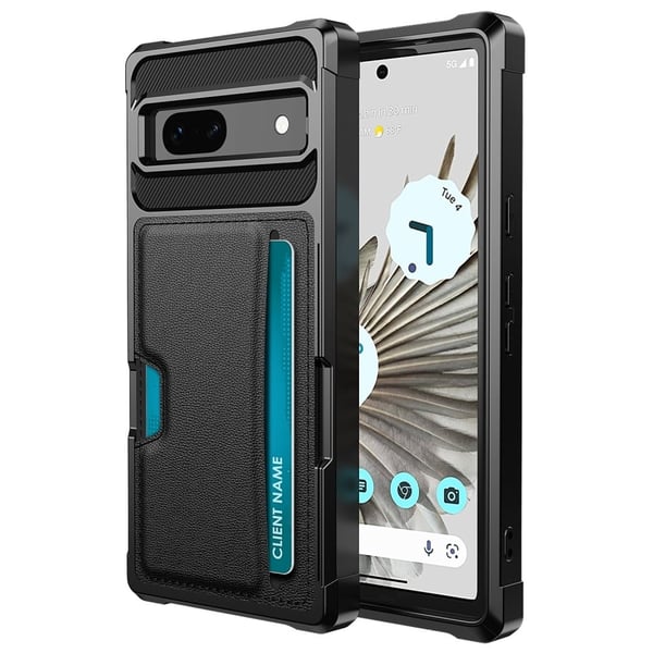 PU-skinnbelagt anti-dråpedeksel med kortspor for Google Pixel 8A