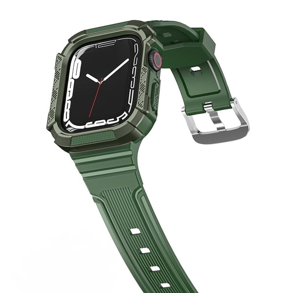 Apple Watch Series 9 / 8 / 7 45mm / 6 / 5 / 4 44mm / 3 / 2 / 1 42mm / SE (2022) 44mm / SE (2023) / SE 44mm Fleksibel stropp integrert med støtbestandi