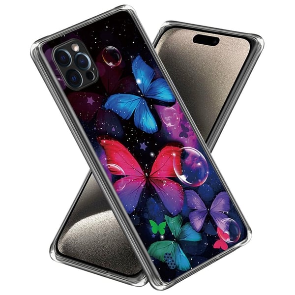 Deco iPhone 16 Pro Max deksel - Fargerike Sommerfugler