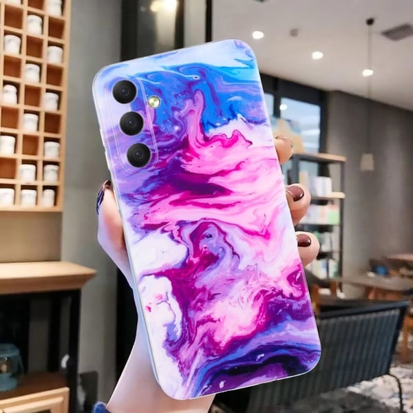Marmordesign Samsung Galaxy A15 deksel - Rose