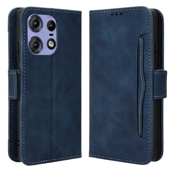 Lommebok-etui i moderne skinn-design Motorola Edge 50 Pro - Blå