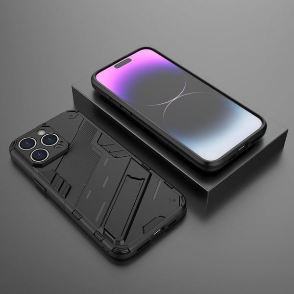 Stødsikkert moderne iPhone 16 Pro Max hybridcover - Sort