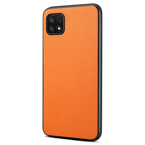 Matt og elegant Samsung Galaxy A22 5G-deksel med struktur - Oransje