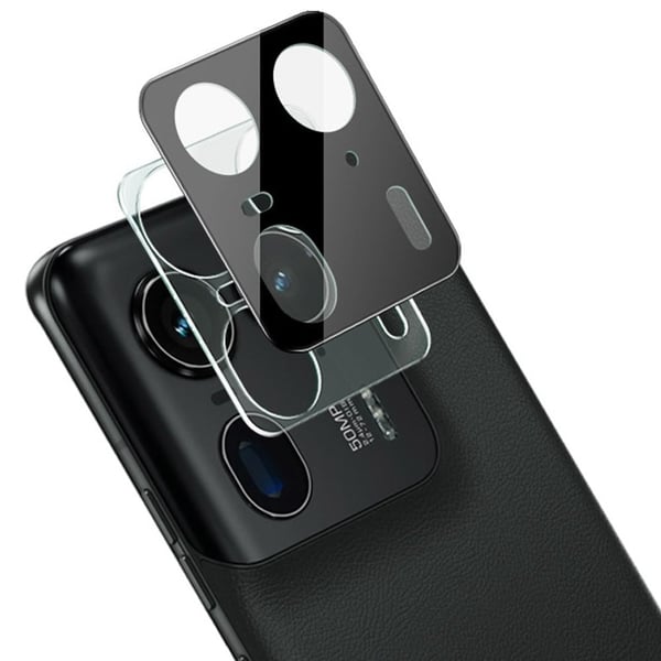IMAK kamerabeskytter i glass med akryllinsedeksel for Motorola Moto X50 Ultra / Motorola Edge 50 Ultra - Sort Utgave
