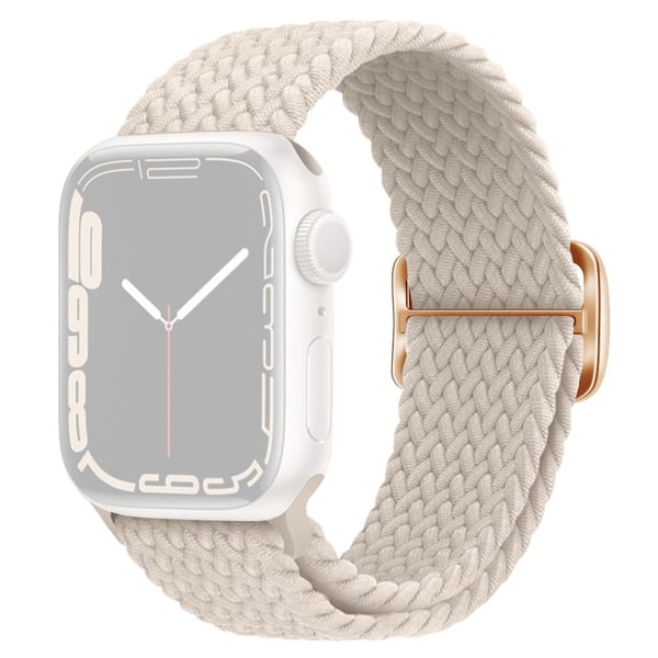 Apple Watch Series 8 (41 mm) fleksibel klokkerem i vevd stil - Stjernelys