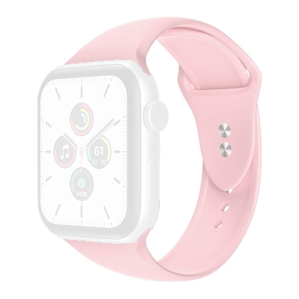 Apple Watch Series 8 (41mm) silikone-urrem - Lyserød Størrelse: S / M Apple Watch Series 8 (41mm) silikone-urrem - Lyserød Størrelse: S / M