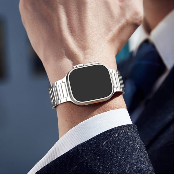 Apple Watch Series 49mm - 45mm - 44mm - 42mm Replacement Titanium Alloy Watch Strap - Titanium