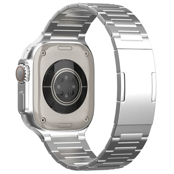 Apple Watch Series 49mm - 45mm - 44mm - 42mm Replacement Titanium Alloy Watch Strap - Silver Apple Watch Series 49mm - 45mm - 44mm - 42mm Replacement Titanium Alloy Watch Strap - Silver