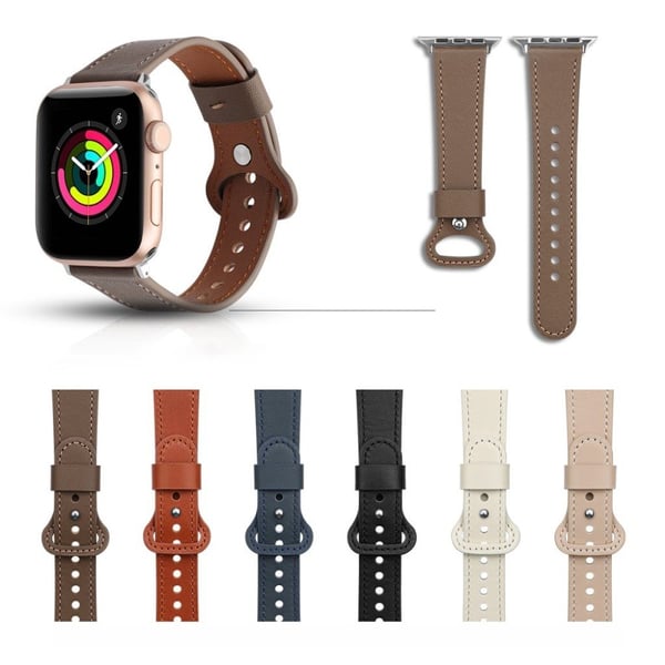 Apple Watch 40mm genuine leather watch strap - Black