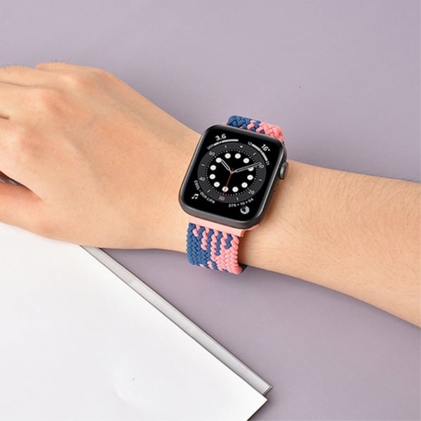 Apple Watch 42mm - 44mm nylonflettet klokkerem - Lys Grønn