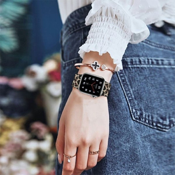 Apple Watch 42 mm - 44 mm klokkerem i nylondesign - Leopard