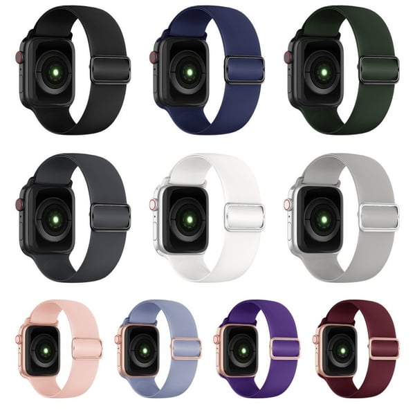 Apple Watch 44 mm justerbar klokkerem i silikon - Hvit