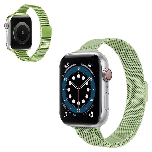 Apple Watch 40 mm klokkerem i rustfritt stål med magnetisk lukking - Mintgrønn