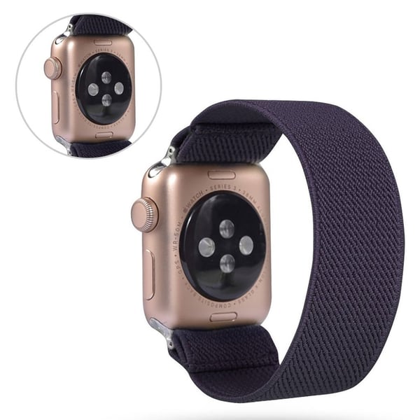 Apple Watch Series 6 / 5 44mm enkel nylonklokkebånd - Mørkelilla