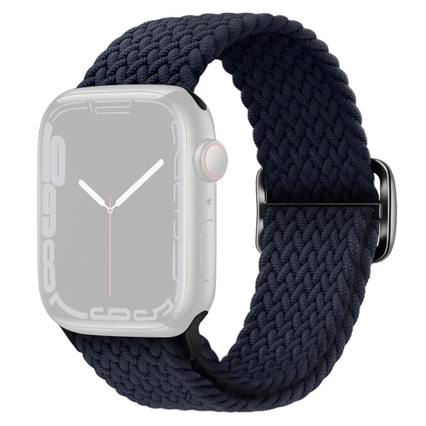 Apple Watch Series 8 (41mm) fleksibel urrem i vævet stil - Trækul