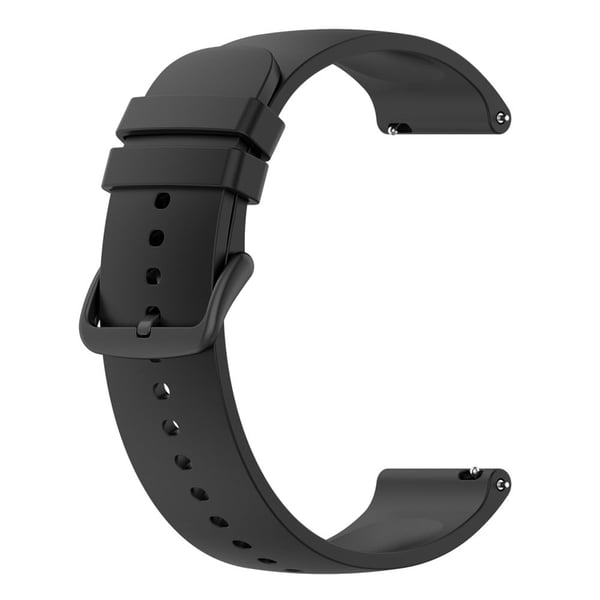 KALEBOL 22 mm silikonrem for Huawei Watch 4 / 4 Pro / GT 4 46 mm rund endeklokkebånd - Svart