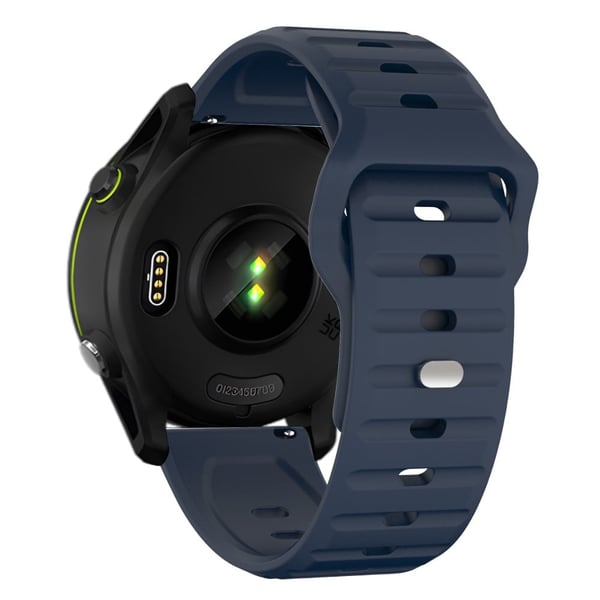 KALEBOL 20 mm silikonrem til Huawei Watch GT 3 42 mm / GT 3 Pro 43 mm Wave Design-klokkearmbånd - Mørkeblå
