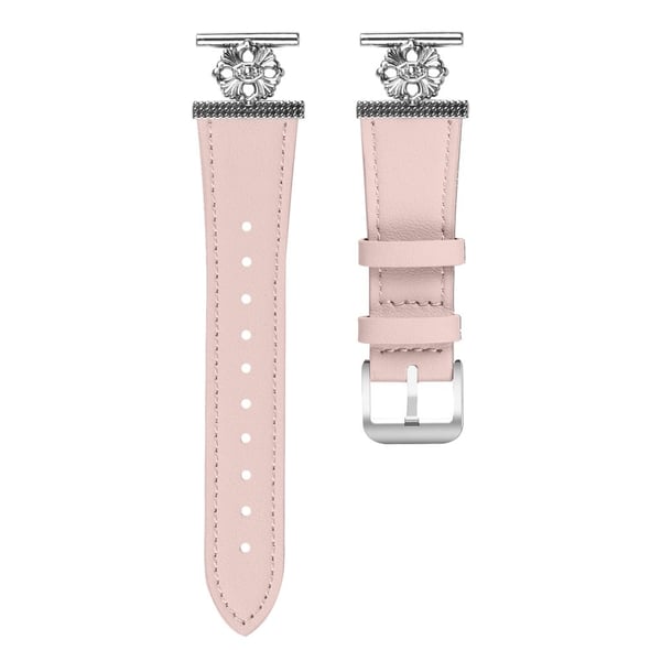 Garmin Vivomove 3 / GarminMove 3 klokkerem Ekte kuskinn med blomsterdekor og justerbar rem - Rosa