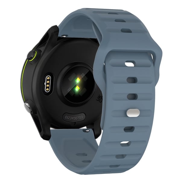 KALEBOL 22 mm silikonrem for Huawei Watch 4 / 4 Pro / GT 4 46 mm Wave Design Watch Band - Marineblå