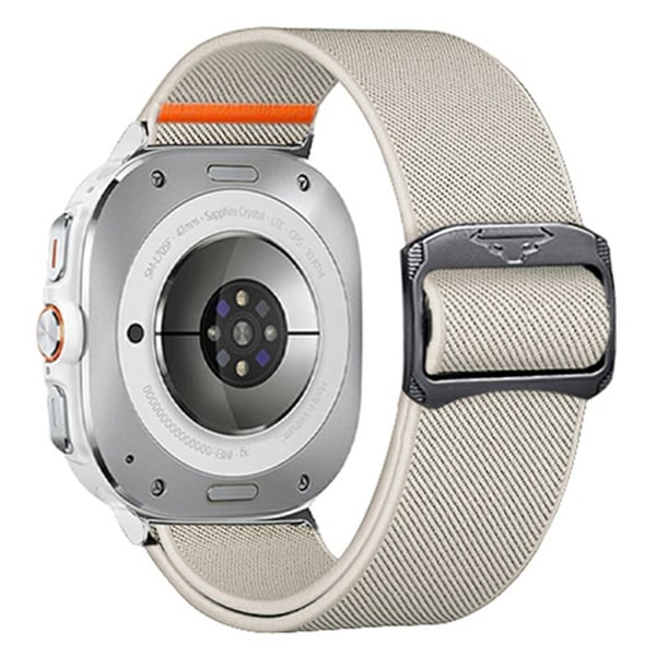 Samsung Galaxy Watch Ultra 47mm nailonhihna Elastinen korvaava kellonauha - Starlight Samsung Galaxy Watch Ultra 47mm nailonhihna Elastinen korvaava kellonauha - Starlight