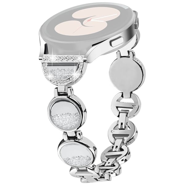 Samsung Galaxy Watch7 44mm / 40mm armband Quicksand Design metall klockarmband - Silver