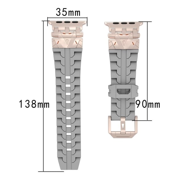 Silikonrem for Apple Watch Series 49mm - 45mm - 44mm - 42mm - Hvit