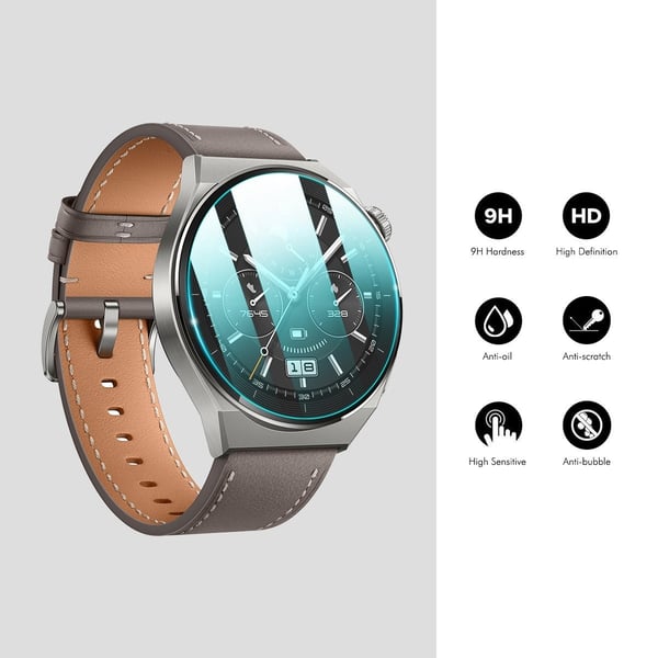 Huawei Watch GT 5 46 mm ENKAY HAT PRINCE 2-pakning skjermbeskytter 9H hardhet HD-filmbeskyttelse - Gjennomsiktig