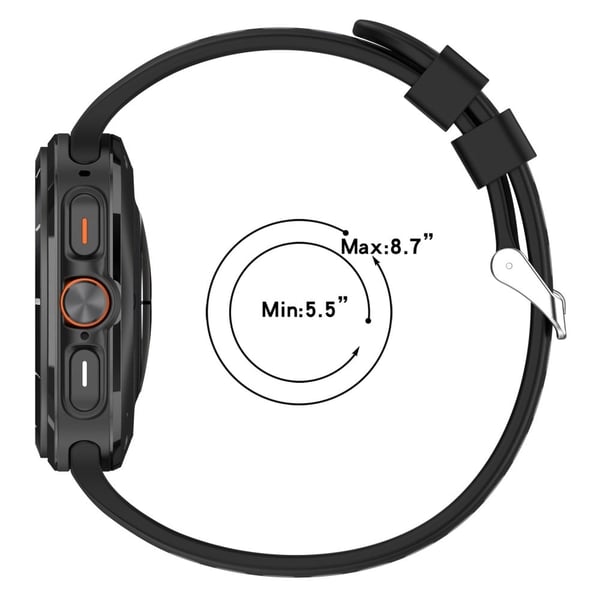 Samsung Galaxy Watch Ultra 47mm silikone sportsrem åndbar urrem i to farver - Sort / Grå