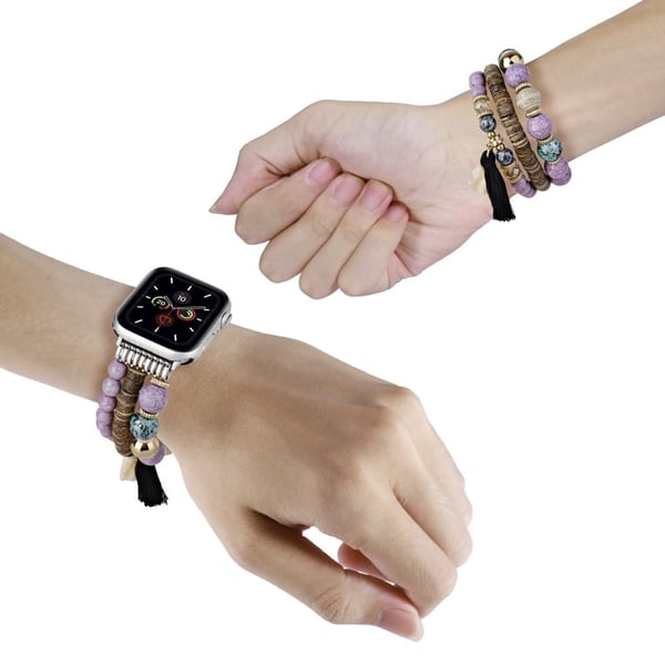 Apple Watch Series 41mm - 40mm - 38mm Perlerem Elefantanheng - Lilla