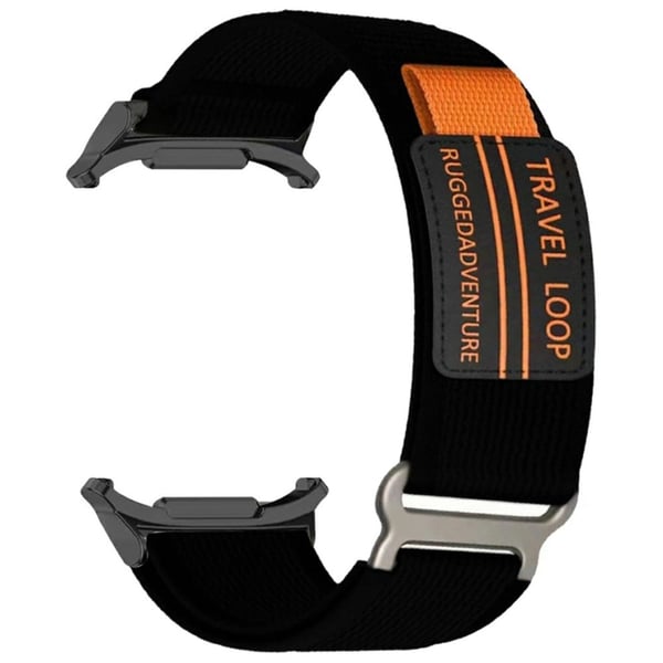 Samsung Galaxy Watch Ultra 47mm Urrem Justerbar Loop Fastener Nylonrem - Sort