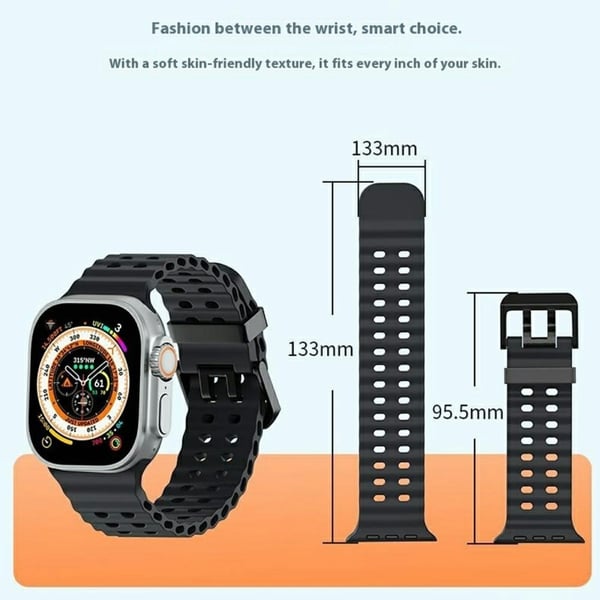 Silikonerem til Apple Watch Series 49mm - 45mm - 44mm - 42mm - Rød