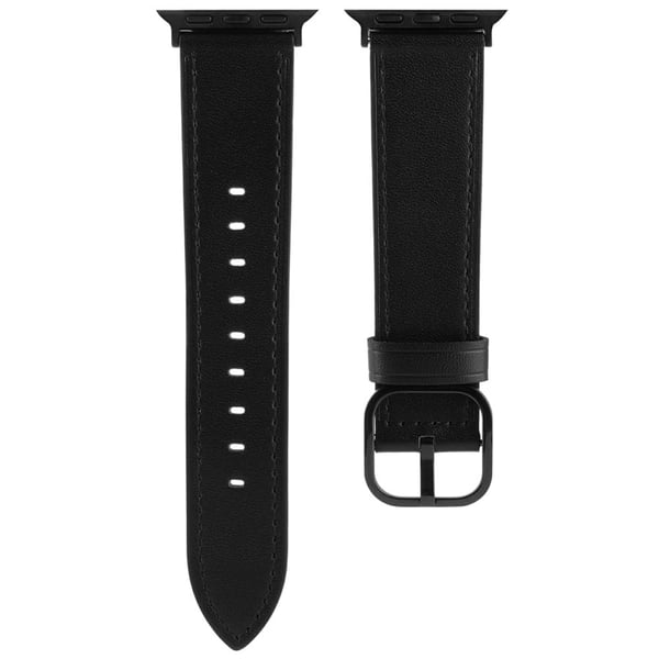 Ægte okselæderrem til Apple Watch Series 41mm - 40mm - 38mm bånd - Sort